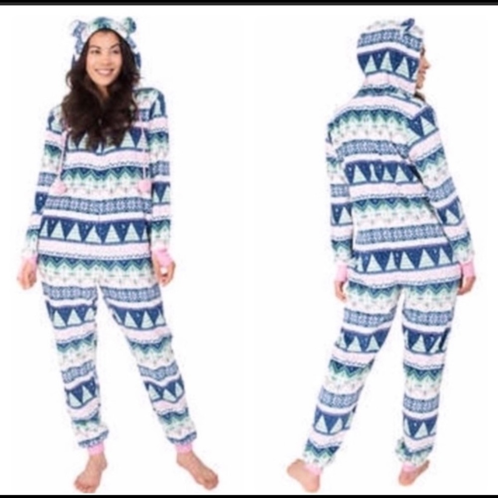 Munki Munki One Piece Pajamas Onesie Fleece M